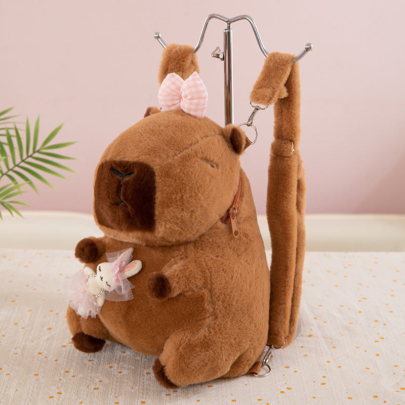 Wholesale Capybara Capybara Backpack Plush Toy Doll Backpack for Girls Birthday Gifts
