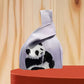 Panda New Knitted Bag Women's Handbag Wide Hand Gift Back Gift Bag Cute Panda Knitted Bag Hand Gift