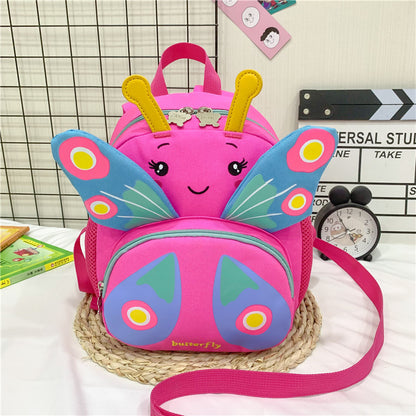 Cute Butterfly Children's backpack fashionable western style girls' schoolbag Western style versatile high-looking girl's anti-Lost Backpack