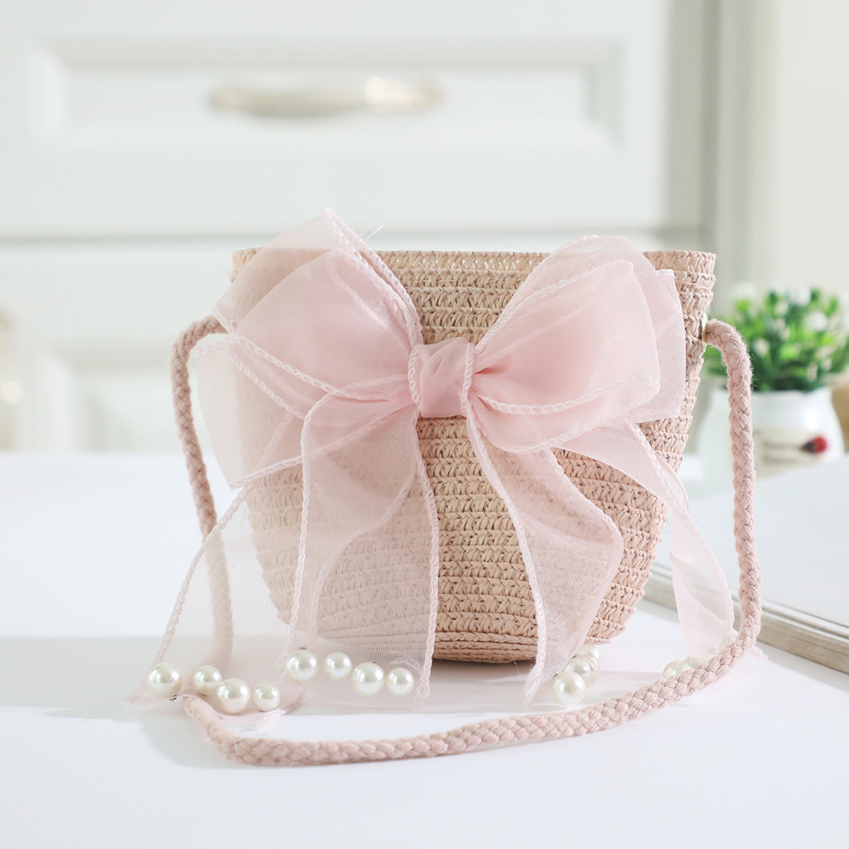 Cross-border New Children's Bag Spring and Summer New Children's Crossbody Bag Handmade Straw Satchel Travel Mini Coin Purse