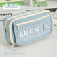 Flip-Top Pencil Case Ins Style High School Student New Style Pencil Case for Girls Male Large Capacity Stain-Resistant Simple Stationery Box