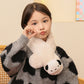 Children's Christmas Autumn and Winter Scarf Plush Warm Cute Cartoon Red New Year Festival Imitation Rabbit Fur Parent-Child Scarf