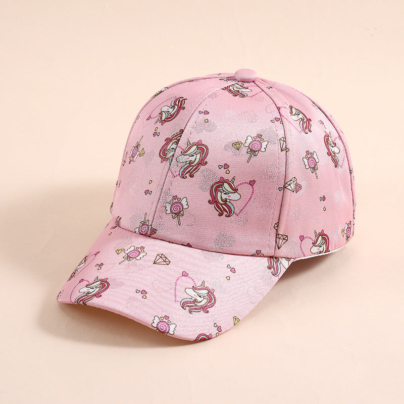 Cross-border Unicorn Children's Baseball Cap Baby Hat Spring and Autumn Festival Cross-border Foreign Trade Duck Tongue Hat