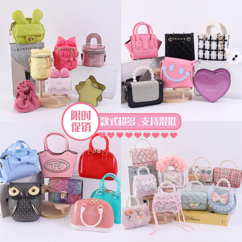 2025 Spring and Summer Explosions Fashion Casual Children's Candy Jelly Bag Mini Shoulder Crossbody Handbag Wholesale