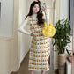 Real Shot in stock Autumn and Winter Base Shirt Loose Age-reducing Cute Rabbit Knitted Vest Dress Trendy Mom Two-piece Set