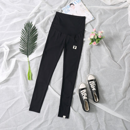 Pregnant Women's Pants Summer Thin High Waist Cropped Pants Spring and Autumn Bottoming Leggings Pants Pregnant Women's Pants for Exterior Wear during Pregnancy