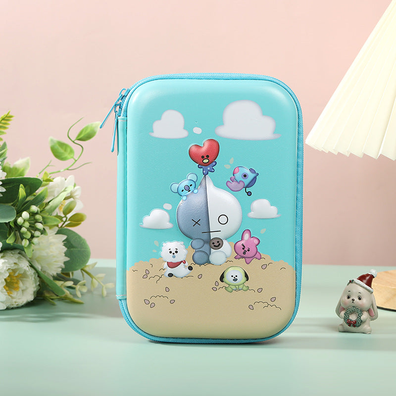 3D New Cute Eva Stationery Box Children's Multifunctional Large Capacity Pencil Bag Student Portable Square Pencil Box