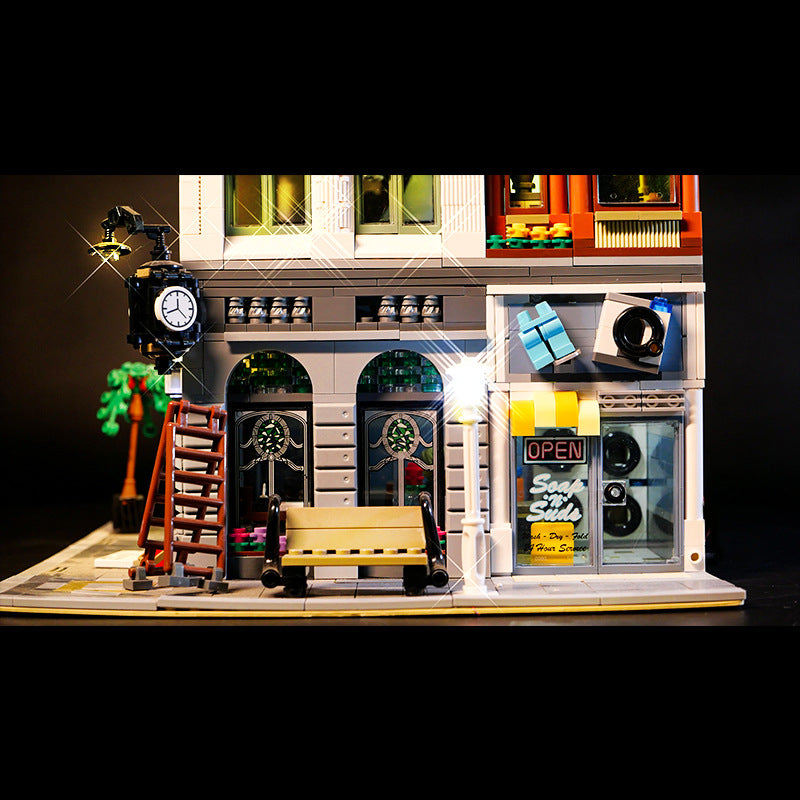 Compatible with LEGO Creative Street View Series Brick Bank 10251 Building Blocks LED Lighting DIY Lamp (not included)
