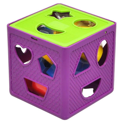 Children's educational geometric shape cognitive matching square plastic building blocks kindergarten baby intelligence box toys
