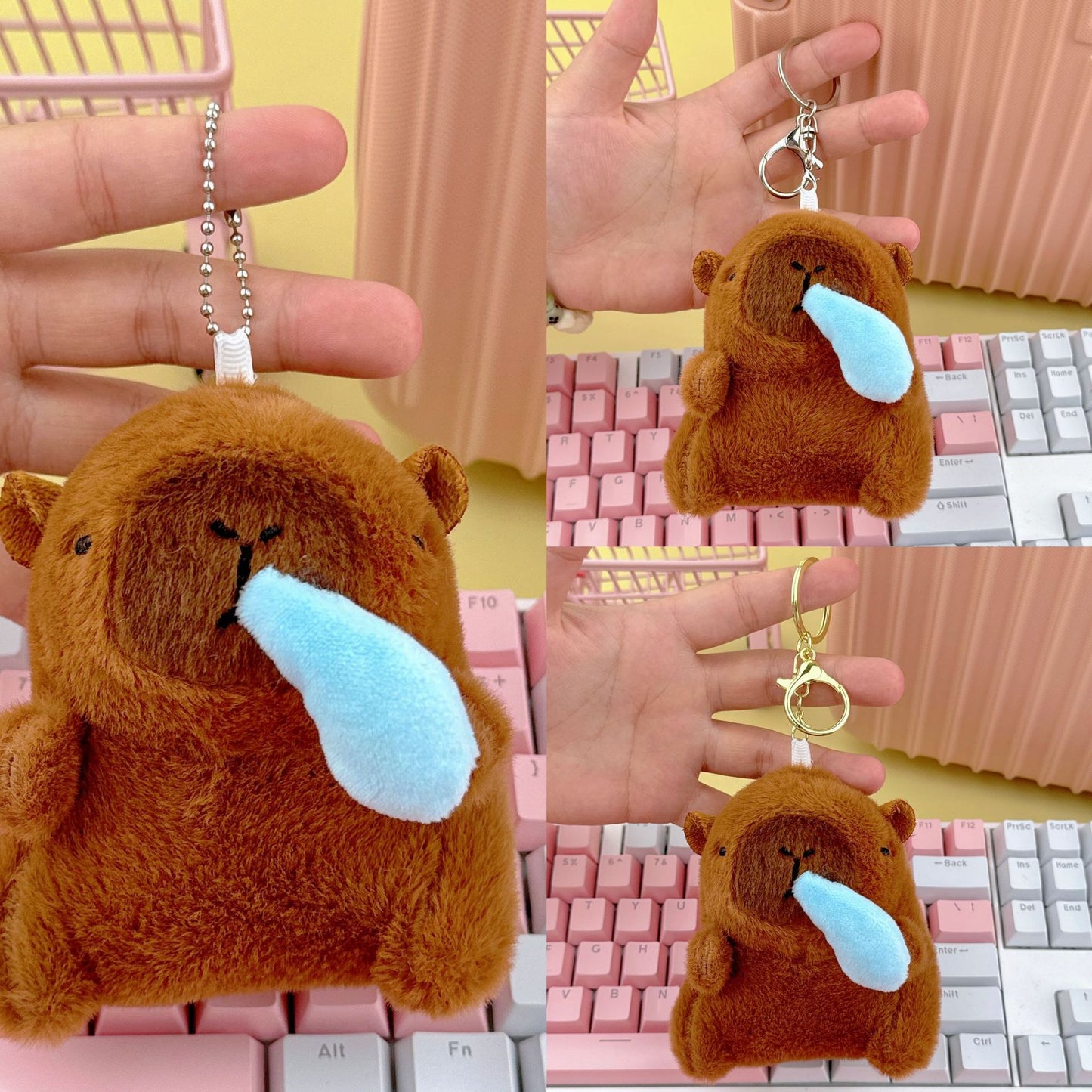 Cross-Border Capybara Mascot Backpack Small Pendant Keychain Chinese Style Zodiac Pendant Couple Ugly Doll