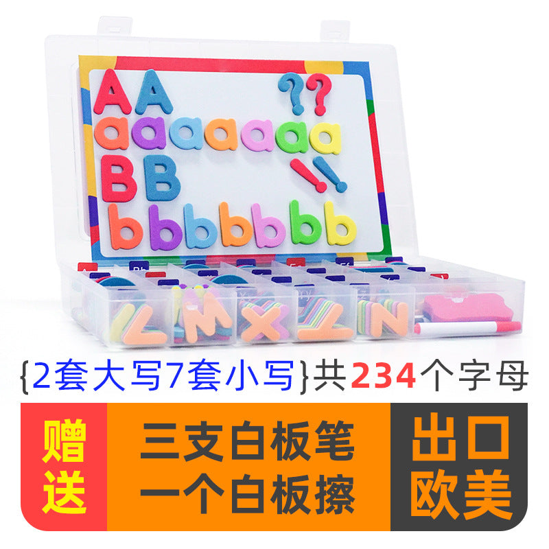 Children's educational toys series magnetic English upper and lower case letters magnetic spelling words children's English early teaching aids
