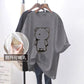 Nursing Tops, Summer Mid-Length Short-Sleeved Side-Opening T-Shirts, Simple and Versatile Nursing Clothes, Summer Clothes for Hot Moms When Going Out