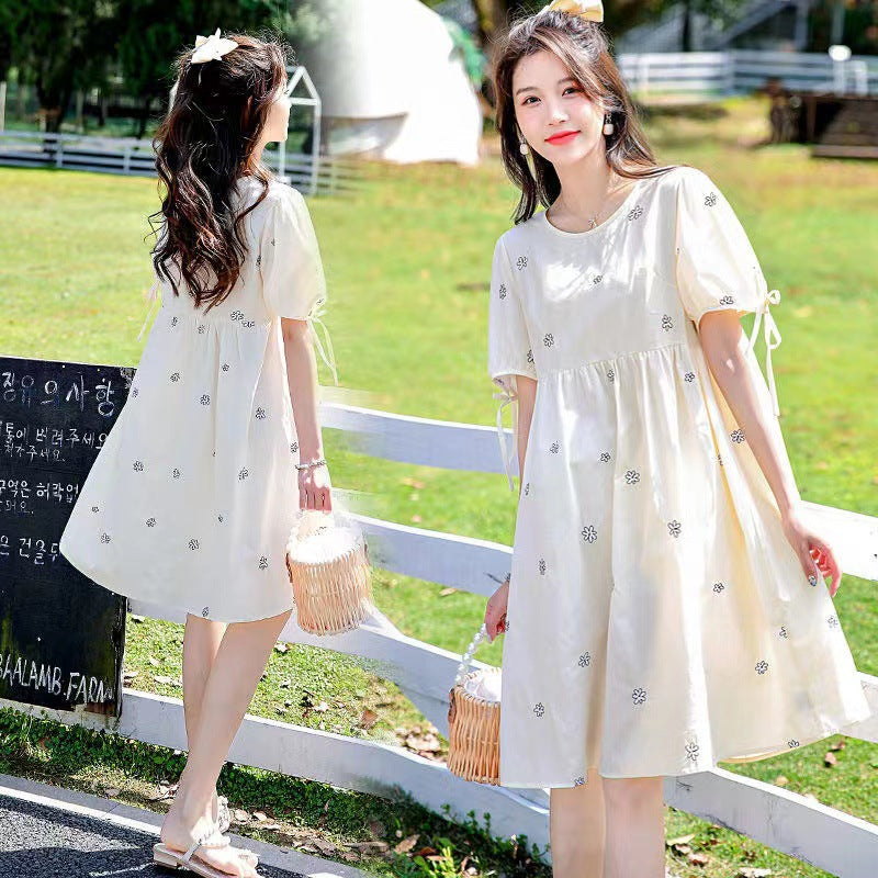 Pregnant Women's Summer Dress Printed dress Internet Popular 2022 suit Summer Thin Summer Skirt Top-grade Maternity Dress