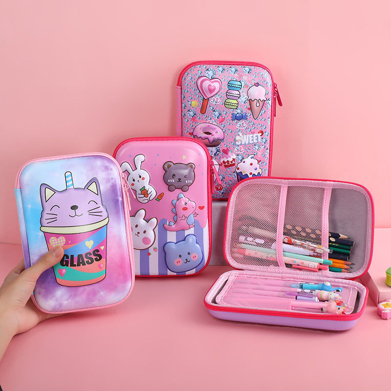Eva Pencil Box 3D Stereo Large-Capacity Kidsren's Pencil Bag Multi-Functional Student Stationery Popular Pencil Box Waterproof