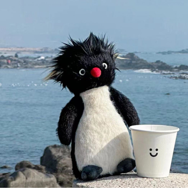 Cross-border Peanut Penguin Doll Internet Popular Cute small size Soft Children Baby Pacifying Plush Doll