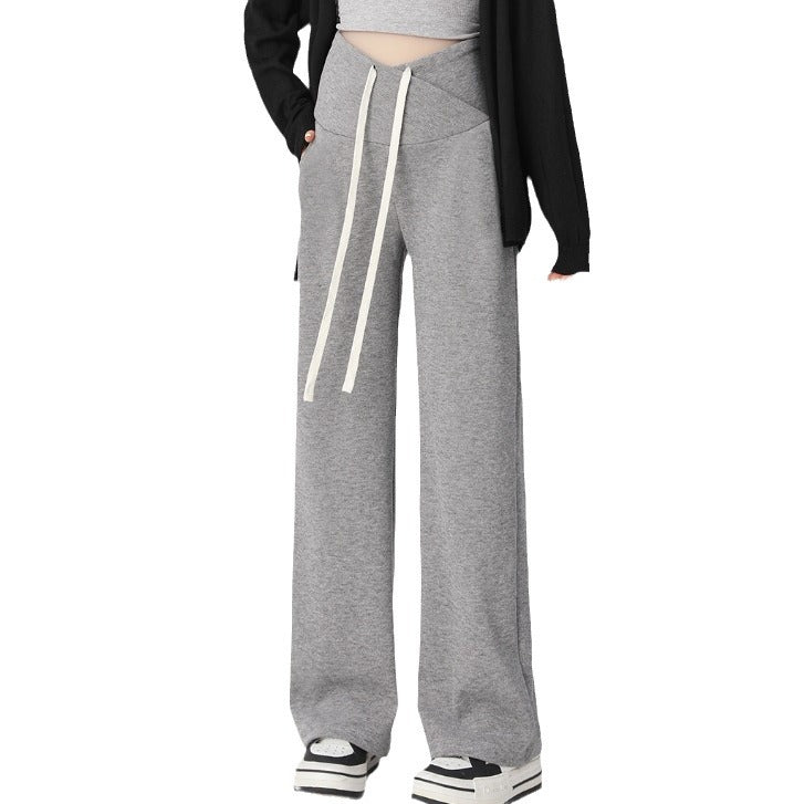 Pregnant women's pants spring wear new style belly-free casual wide-leg pants early pregnancy trousers Spring