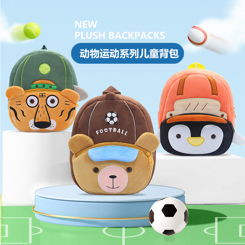 Cute New Animal Games boys and girls plush children backpack kindergarten backpack factory direct sales