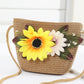 Straw Handmade Bow Woven Mobile Phone Bag Cross-border Hot Selling Women's Crossbody Seaside Straw Woven Crossbody Woven Bag Factory