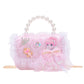 Korean Style Princess Handbag Fashion Bow Children Shoulder Bag Stylish Cute Girl Small Square Bag