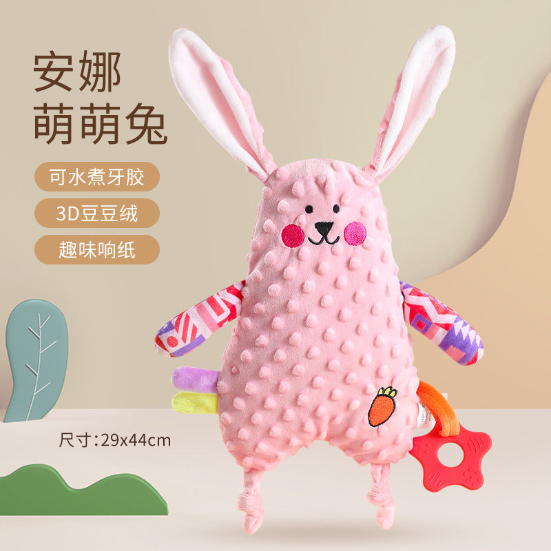 Baby Washable Sleeping Doll Baby Soothing Towel Doll with Teeth Gum Locomable Toy for Boys and Girls