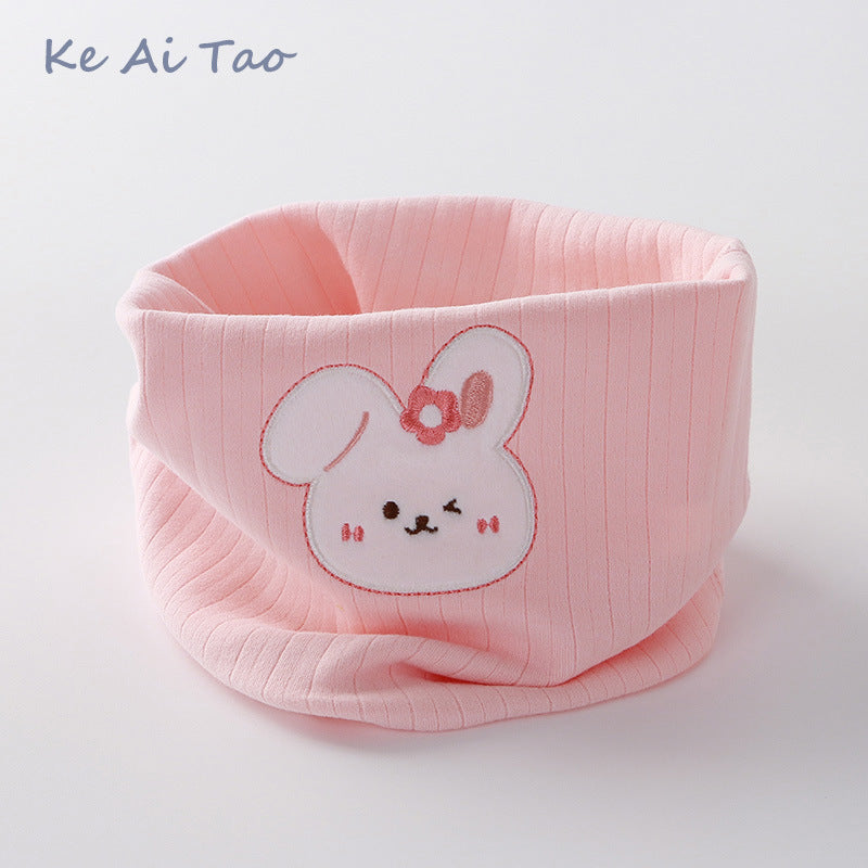 Children's Neck Warmer Autumn and Winter Fleece-Lined Warm A-Class Scarf Thickened Windproof Neck Gaiter Multifunctional Hat Neck Protector Cartoon