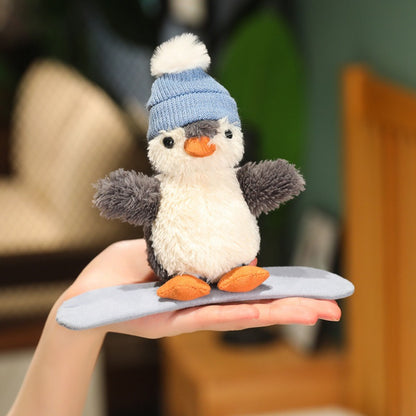 Jelly Winter Ski Series Ski Penguin Doll Peanut Scarf Snowman Plush Toy Girl Gift Batch