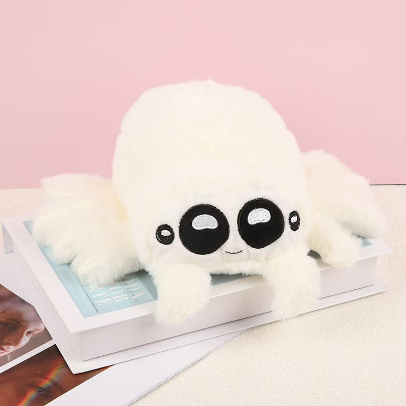 Cross-border simulation small spider doll Lucas spider black and white spider plush toy doll