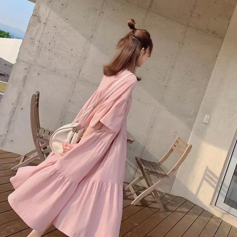 Maternity Summer Dress suit Summer Long Skirt Korean Summer Hot Mom Fashion Pregnancy plus size dress