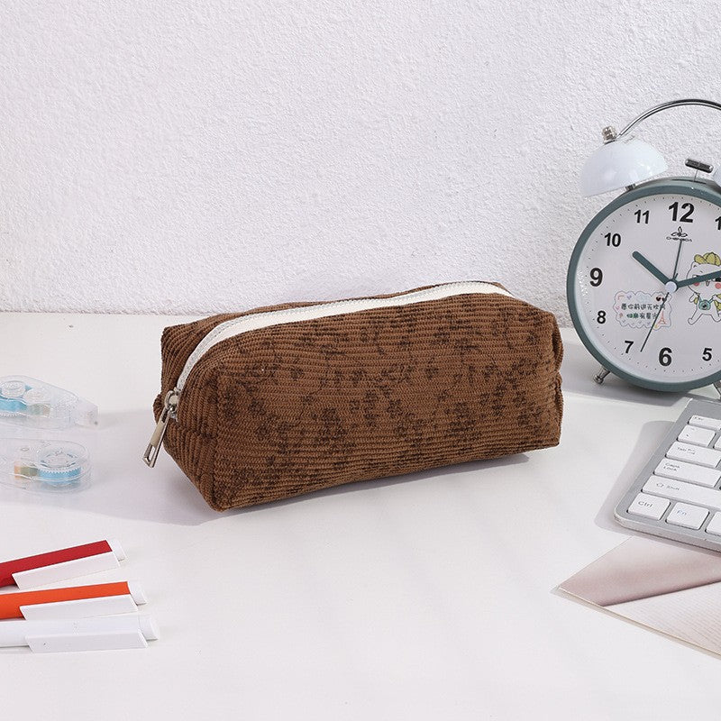 2025 New Small Floral Pencil Bag, Simple and High-Looking Student Stationery Bag, Large Capacity Pencil Bag, Makeup Storage Bag