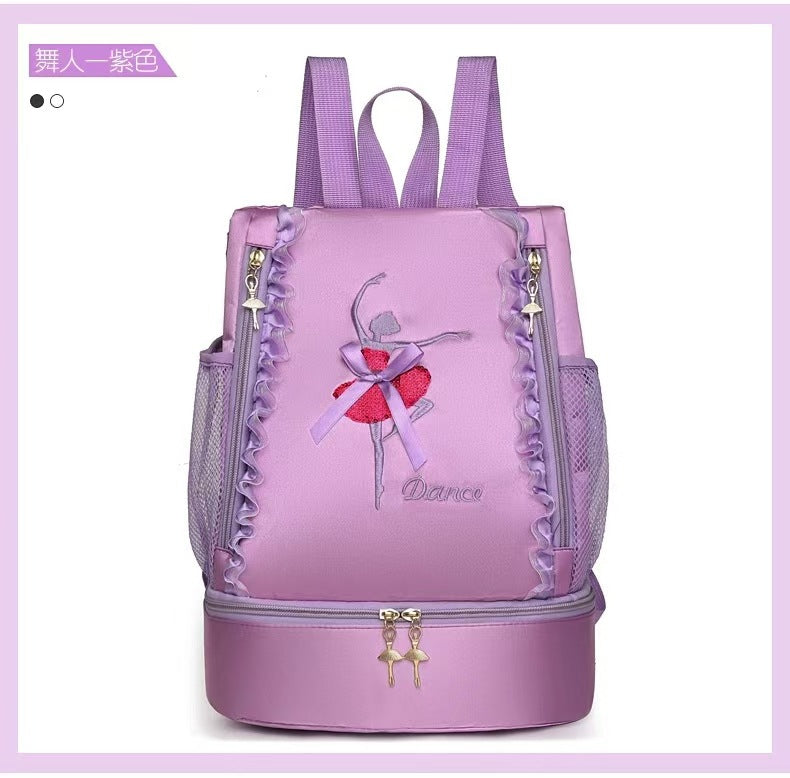 Fashion New Dance Bag Children's Dance Backpack Shoulder Dance Backpack Girls Dance Bag Large-capacity Bag Printed