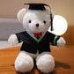 Graduation Bear Doll Doctor Bear Bachelor's Uniform Bear Doll Graduation Bear Gift for College Students with Logo Printing