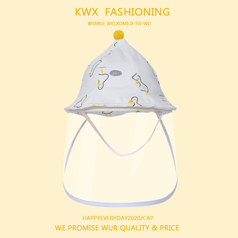 Baby Hat Spring and Autumn Thin Pure Cotton Cute Super Cute Fisherman Hat Anti-Droplet Protective Cap for Newborns