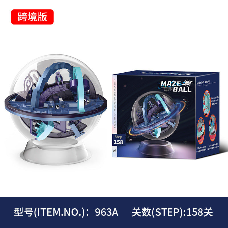 Cross-Border 3D Stereo Rubik's Cube Maze Walking Ball Toy Kidsren's Educational Play to Develop Concentration Balance Ball Maze Ball