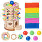 Early Education Children's Three-in-One Stick Game Baby Stick Color Classification Pitching Montessori Wooden Toys