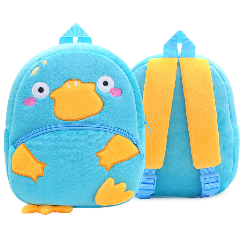 Cute Cartoon Animal Children's Backpack Stall Supply Backpack Kindergarten Plush Backpack Children's Bag Orderable Printing