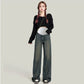 2025 Spring New All-match Pregnant Women Jeans Spring Loose Straight Outer Wide-leg Trousers Pregnant Women's Spring Wear