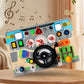 Children's Montessori Early Education Simulation Driving Steering Wheel Digital Switch Light Sound Busy Board Science and Education Aids Educational Toys