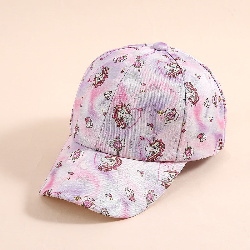 Cross-border Unicorn Children's Baseball Cap Baby Hat Spring and Autumn Festival Cross-border Foreign Trade Duck Tongue Hat