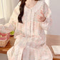 Lunar Clothing Spring and Autumn Air Cotton Thick Postpartum Breastfeeding dress Doll Collar Pregnant Women Pajamas for Outer Wear