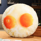 Creative simulation poached egg pillow plush toy egg omelette doll home pillow cushion girl rag doll