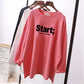 Pregnant Women's Autumn Cotton Top Mid-length Long-sleeved Loose Korean Fashion Trendy Mom's Pregnancy T-shirt Winter Base Shirt