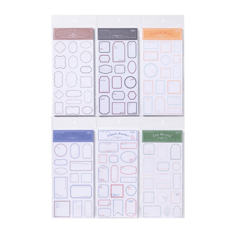 Sugar poem label note book time recorder original retro literature DIY material decoration base note paper