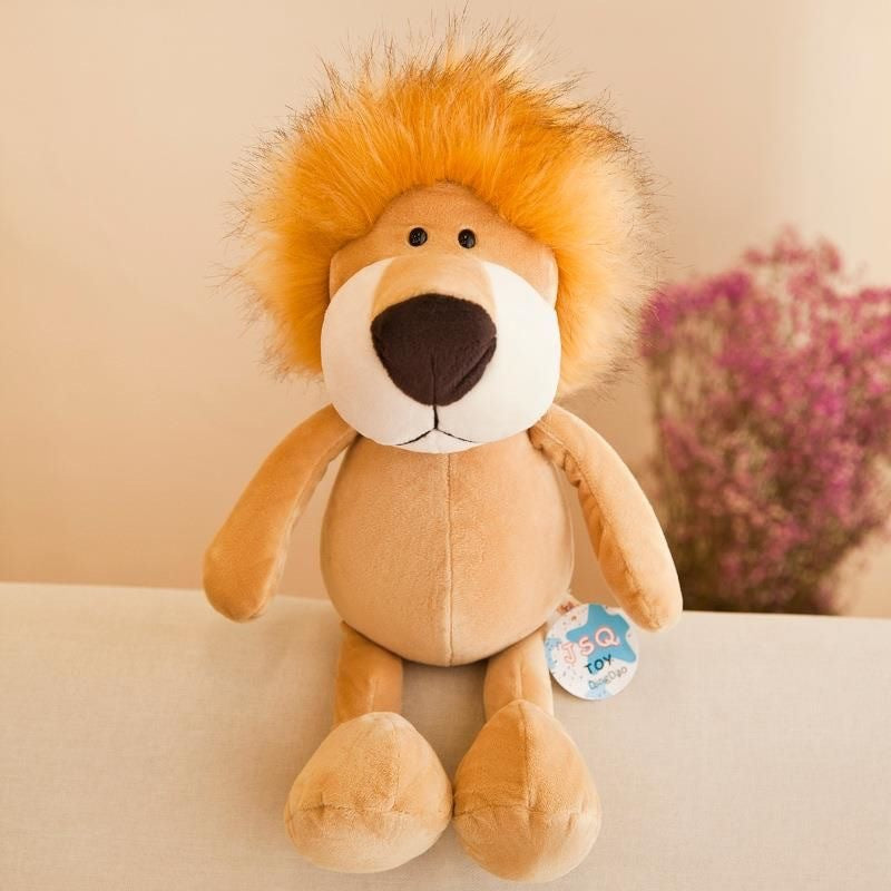 Forest Animal Tiger Doll Lion Elephant Monkey Giraffe Live Jungle Doll Plush Toy Kidsren's Gift