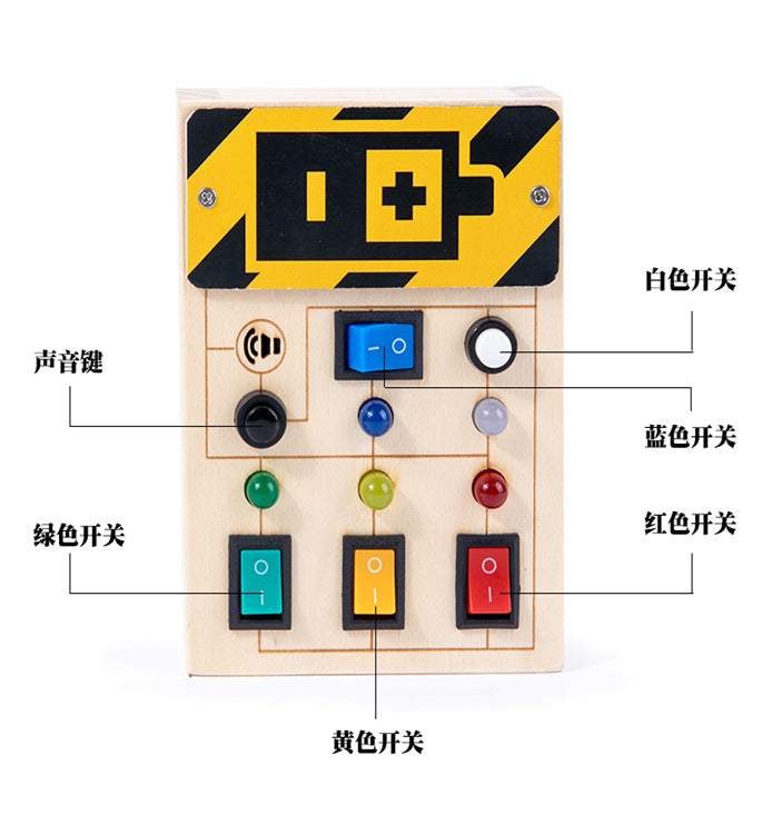 Children's Montessori Early Education Simulation Driving Steering Wheel Digital Switch Light Sound Busy Board Science and Education Aids Educational Toys