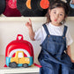 New Children's Schoolbag Kindergarten Schoolbag Primary School Student Schoolbag Cute Anime Car Boys and Girls Eggshell Backpack