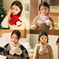 Children's Christmas Autumn and Winter Scarf Plush Warm Cute Cartoon Red New Year Festival Imitation Rabbit Fur Parent-Child Scarf