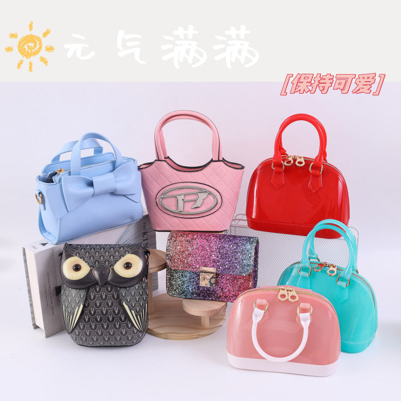 2025 Spring and Summer Explosions Fashion Casual Children's Candy Jelly Bag Mini Shoulder Crossbody Handbag Wholesale