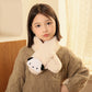 Children's Christmas Autumn and Winter Scarf Plush Warm Cute Cartoon Red New Year Festival Imitation Rabbit Fur Parent-Child Scarf