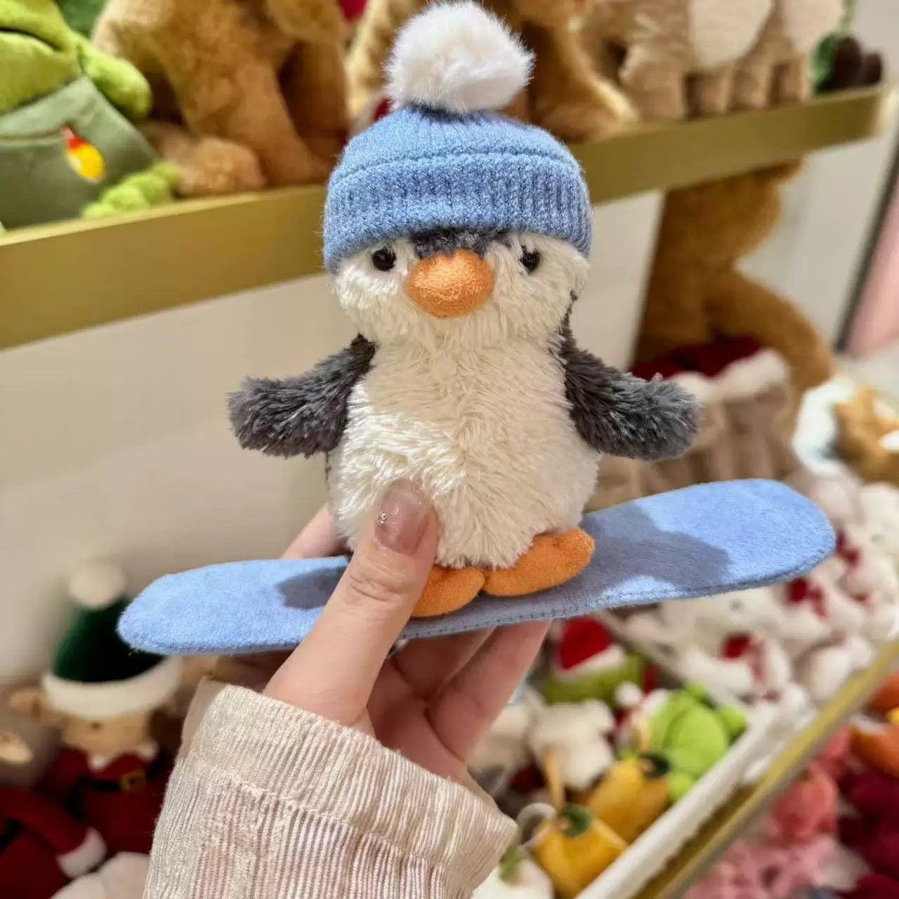 Jelly Winter Ski Series Ski Penguin Doll Peanut Scarf Snowman Plush Toy Girl Gift Batch