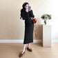 Internet Celebrity Maternity Dress Fashion Elegant Slimming Mid-length Knitted New Solid Color Lapp Fashion Pregnant Women dress
